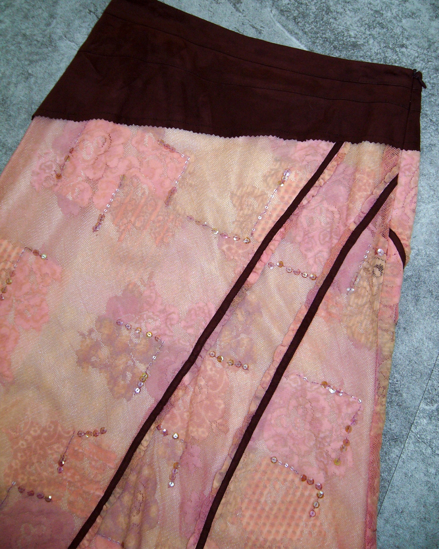 [Vintage] Mesh Layered Flower Skirt