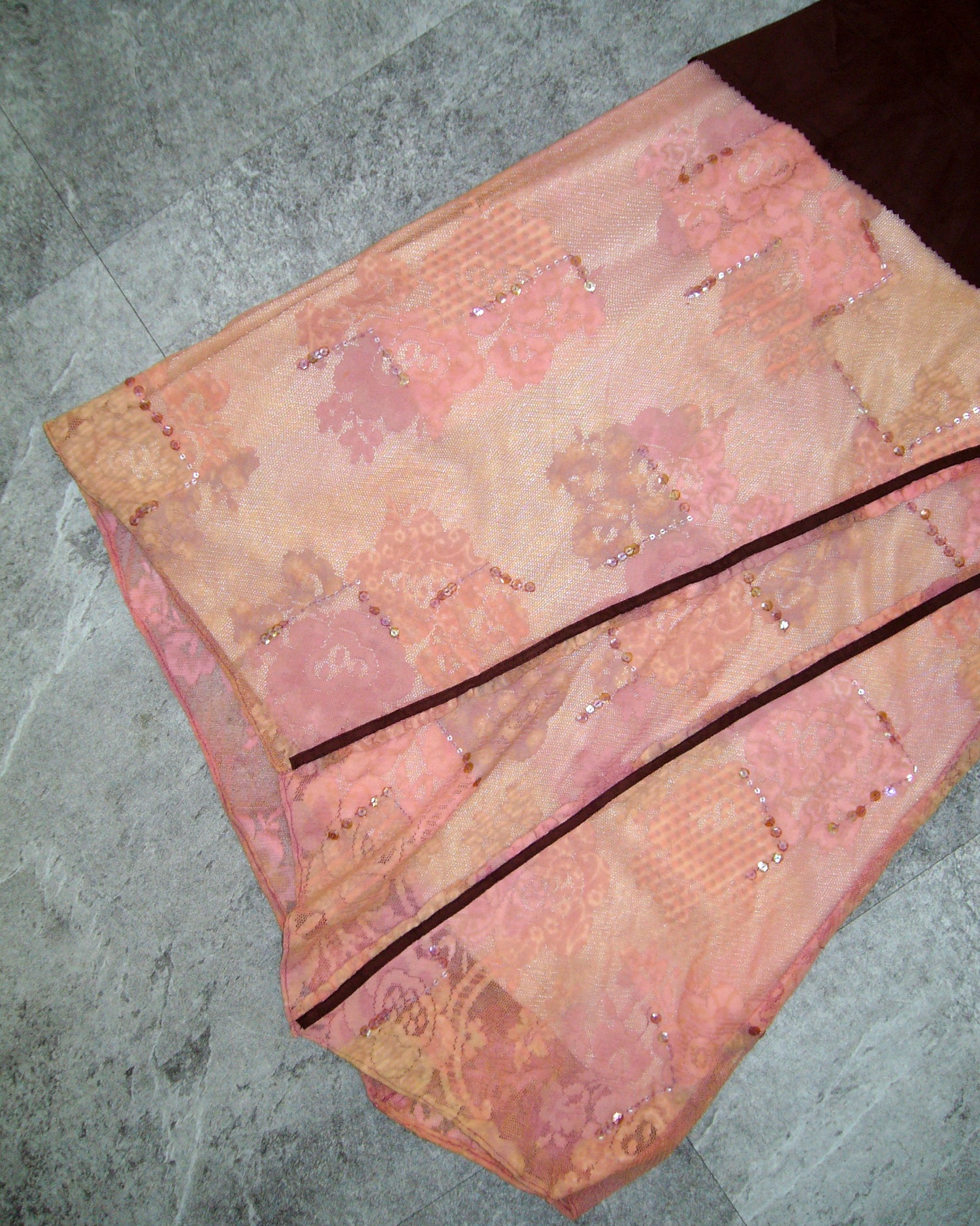 [Vintage] Mesh Layered Flower Skirt