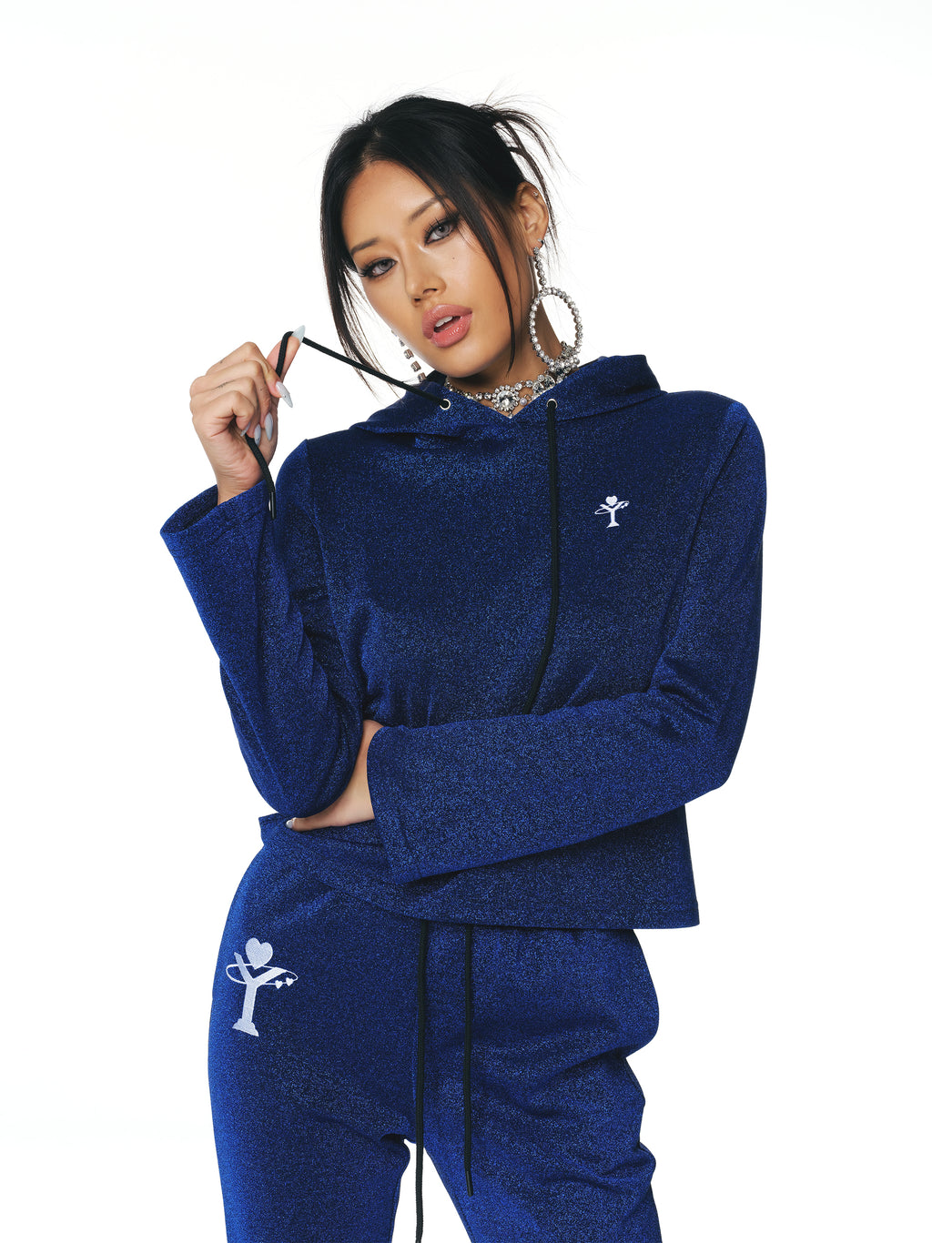 [Yusuki] Sparkle Blue Hoodie