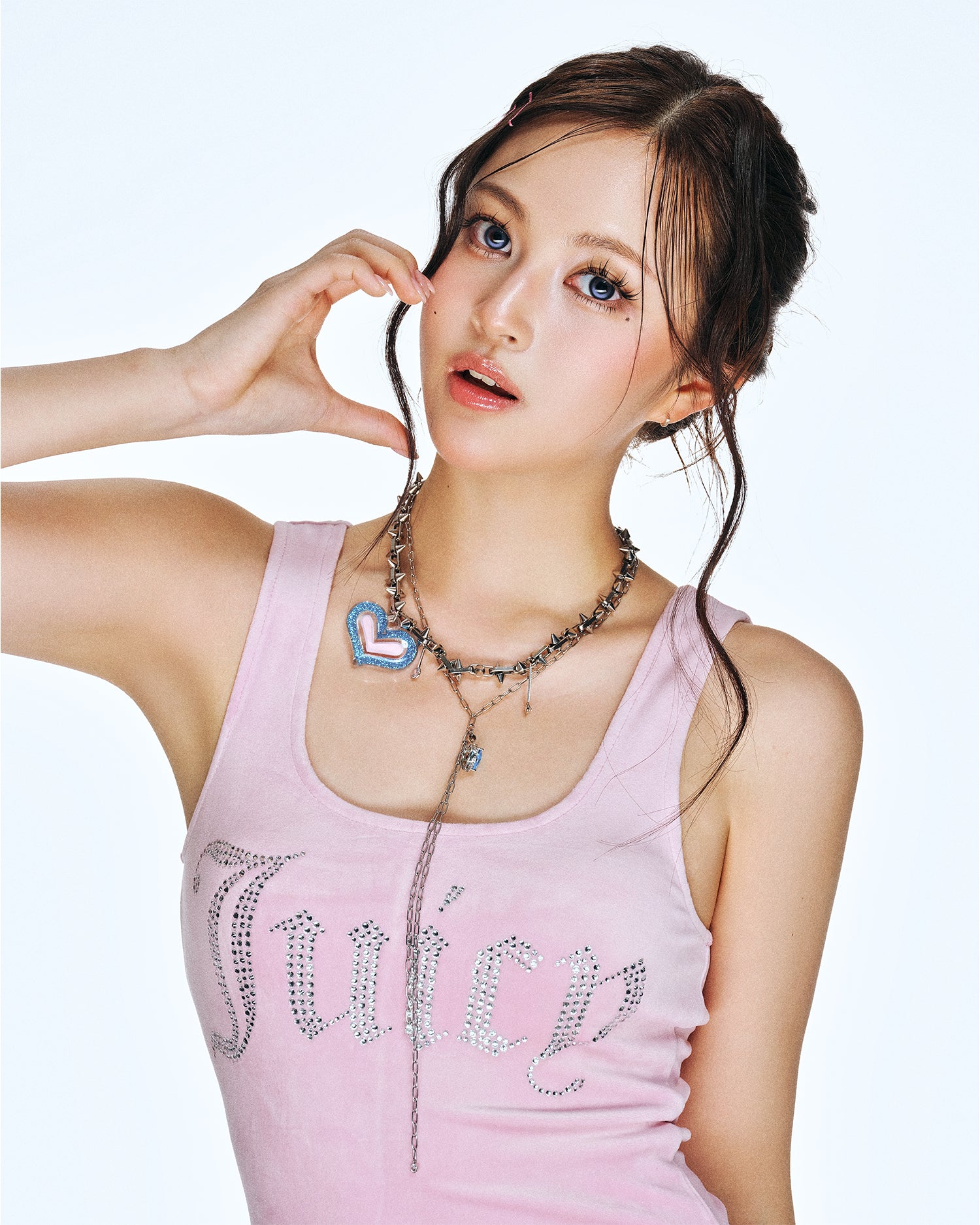 [SukiSuki] Spiky Blue Heart Necklace