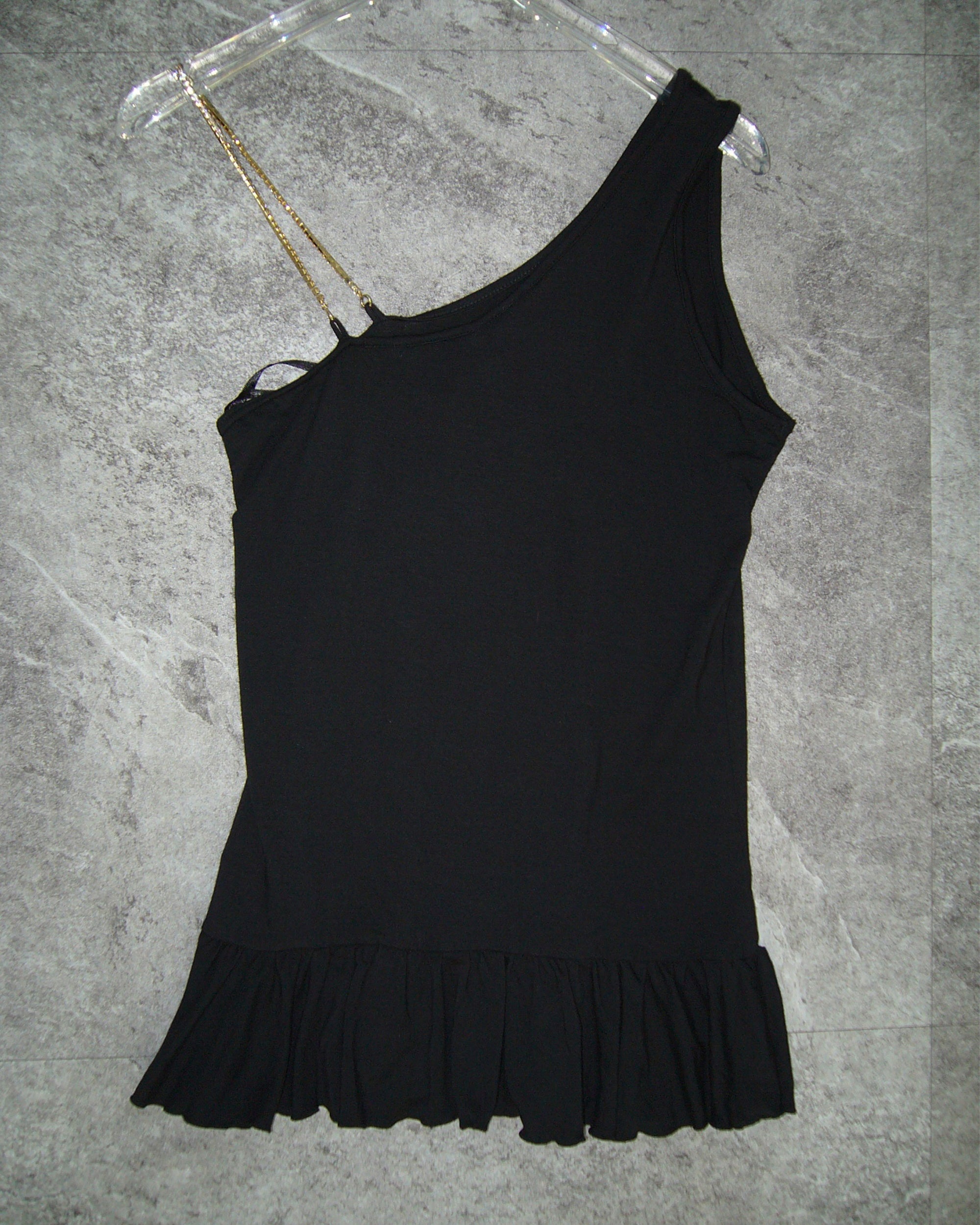 [Vintage] One-Shoulder Cubic Top