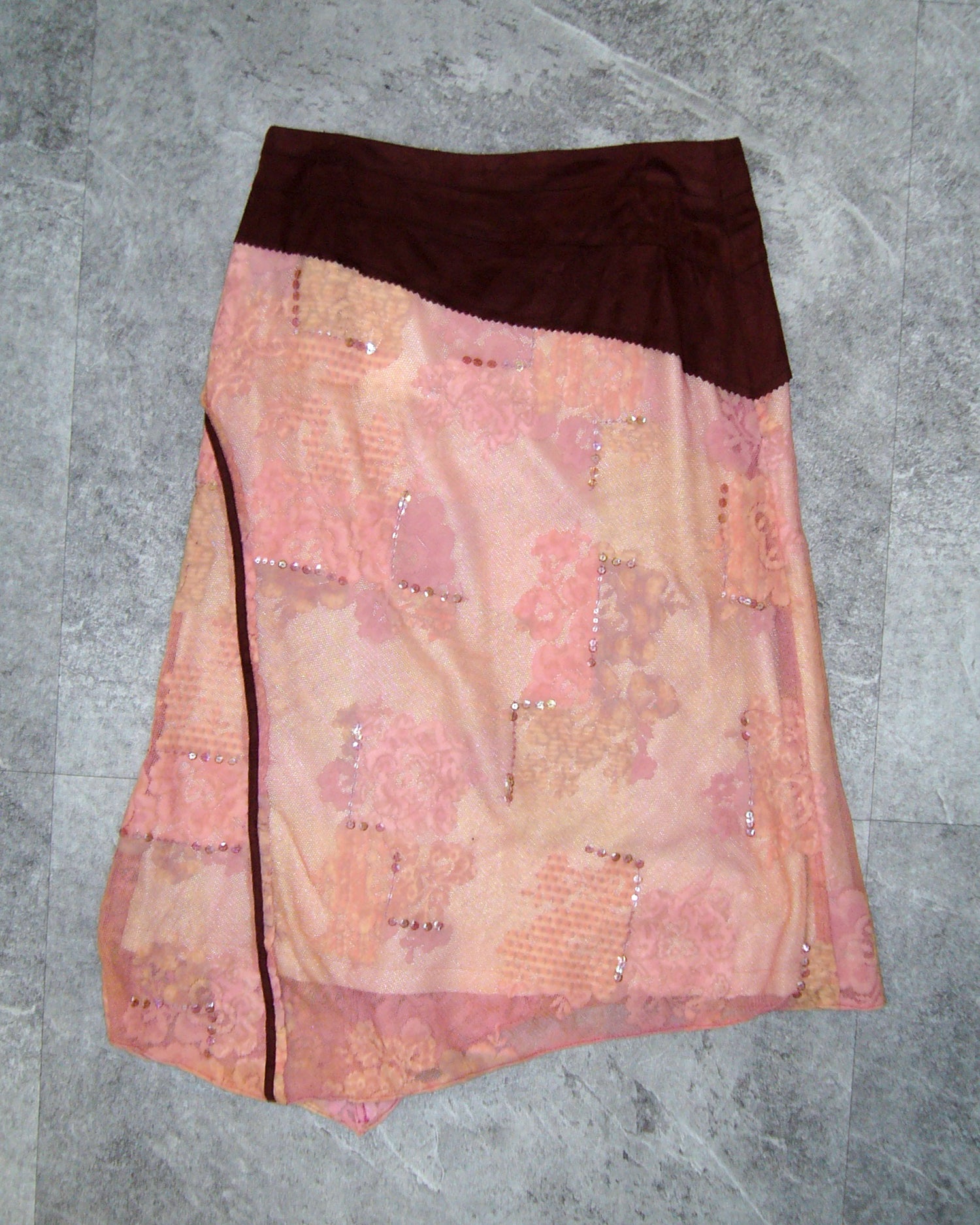[Vintage] Mesh Layered Flower Skirt