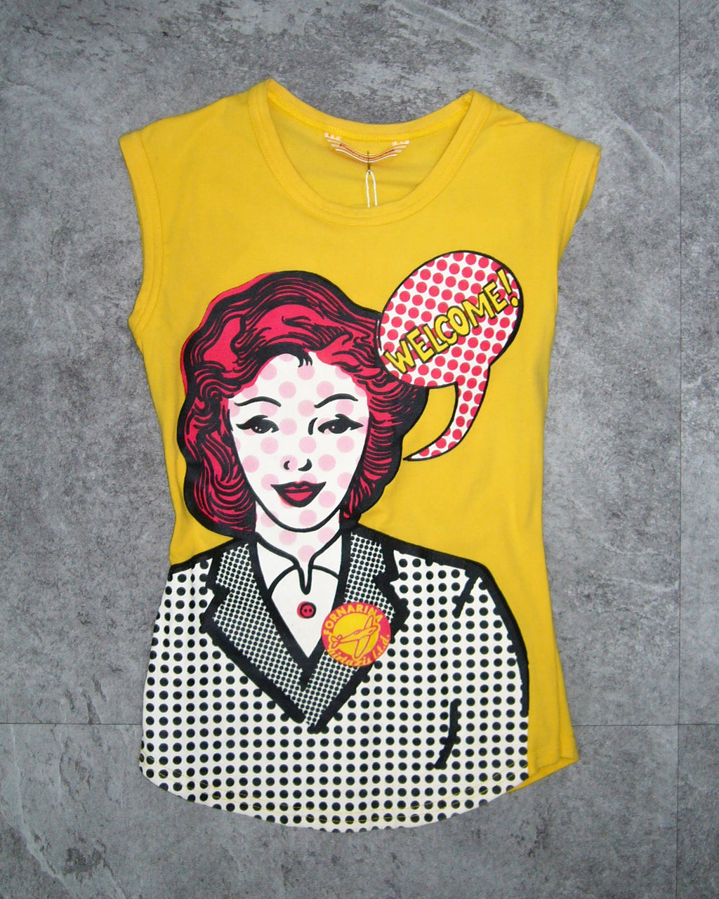 [Vintage] Pop Art Sleeveless Top