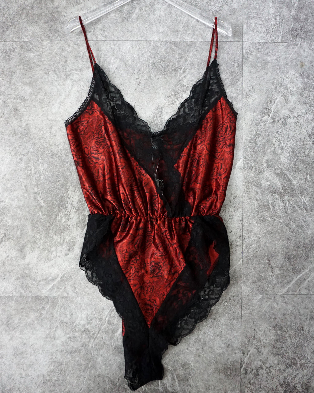 [Vintage] Red Lace Bodysuit