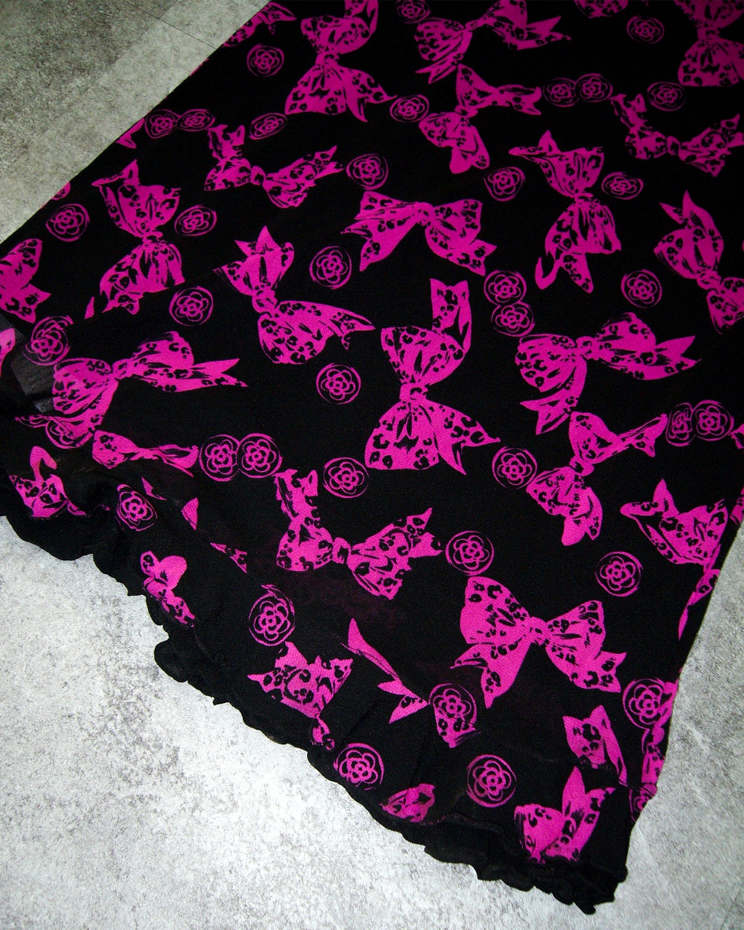 [Vintage] Ribbon Printing Skirt