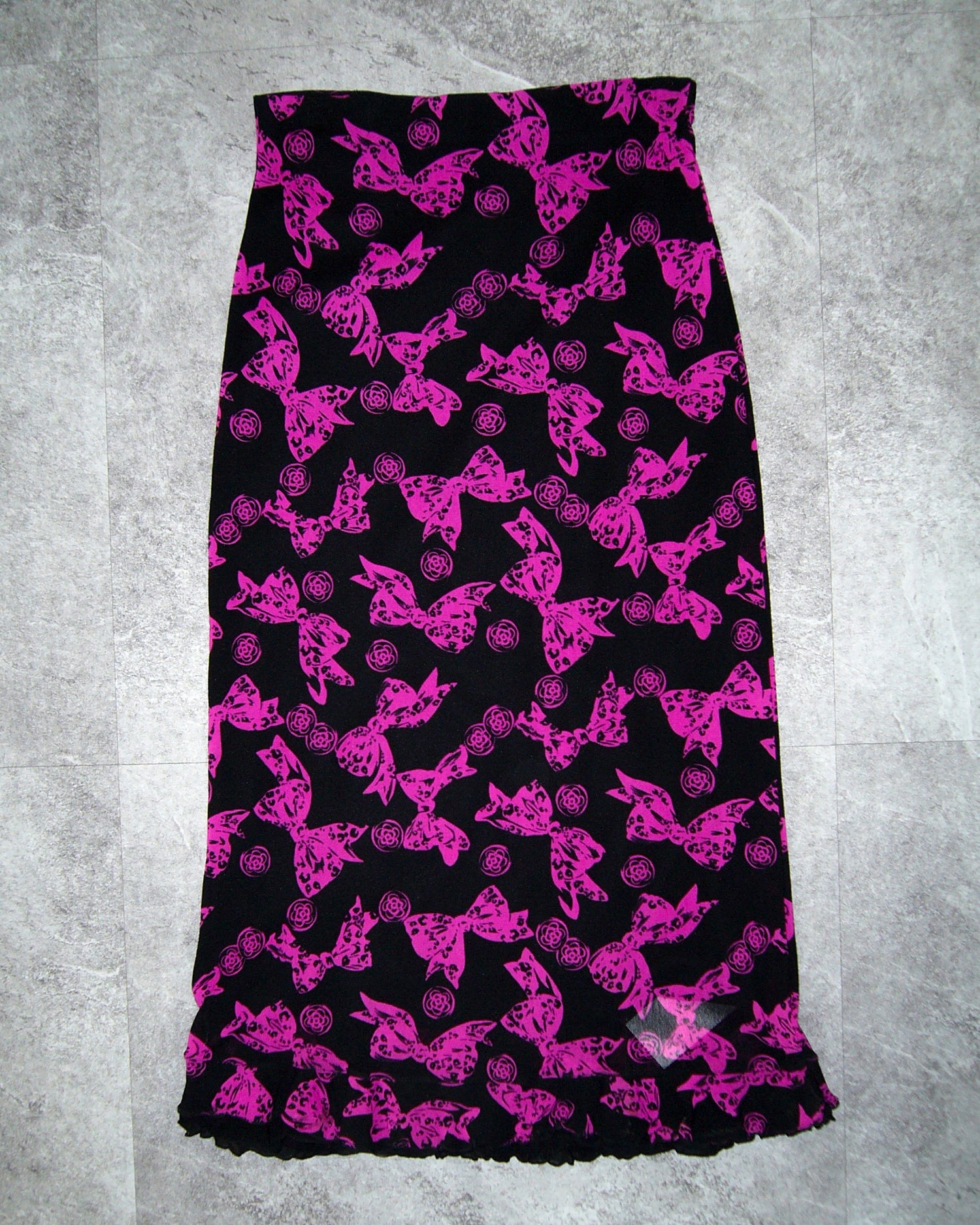 [Vintage] Ribbon Printing Skirt
