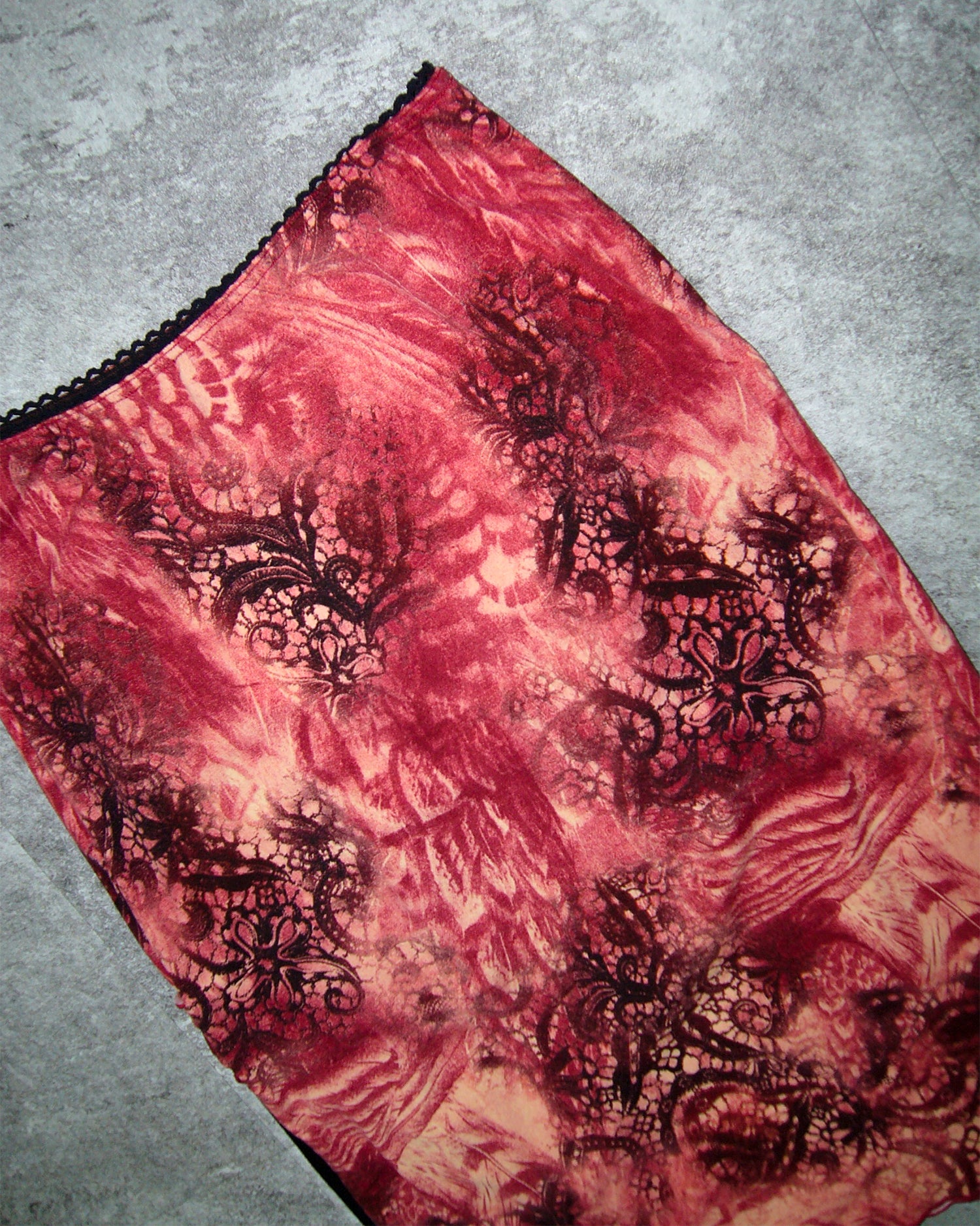 [Vintage] Flower Lace Layered Skirt