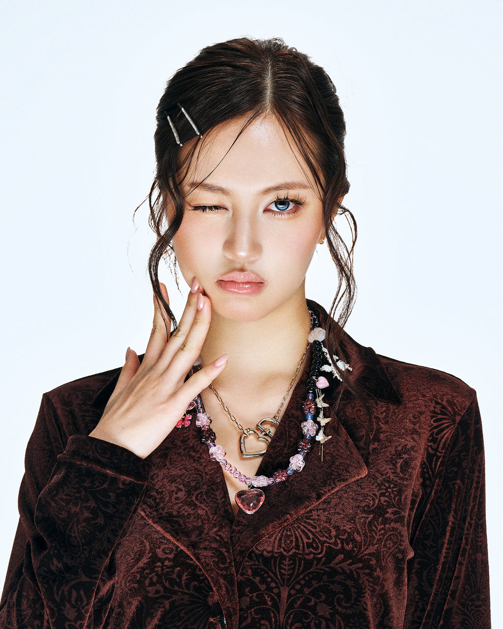 [SukiSuki] Flower Garden Heart Necklace