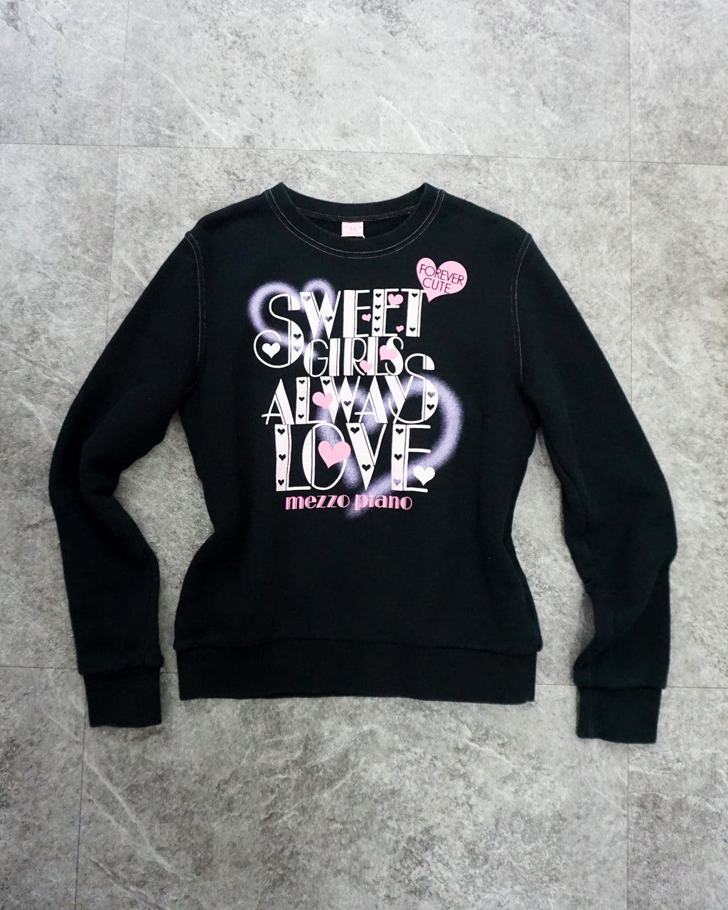 [Vintage] Mezzo Piano Black Sweatshirt