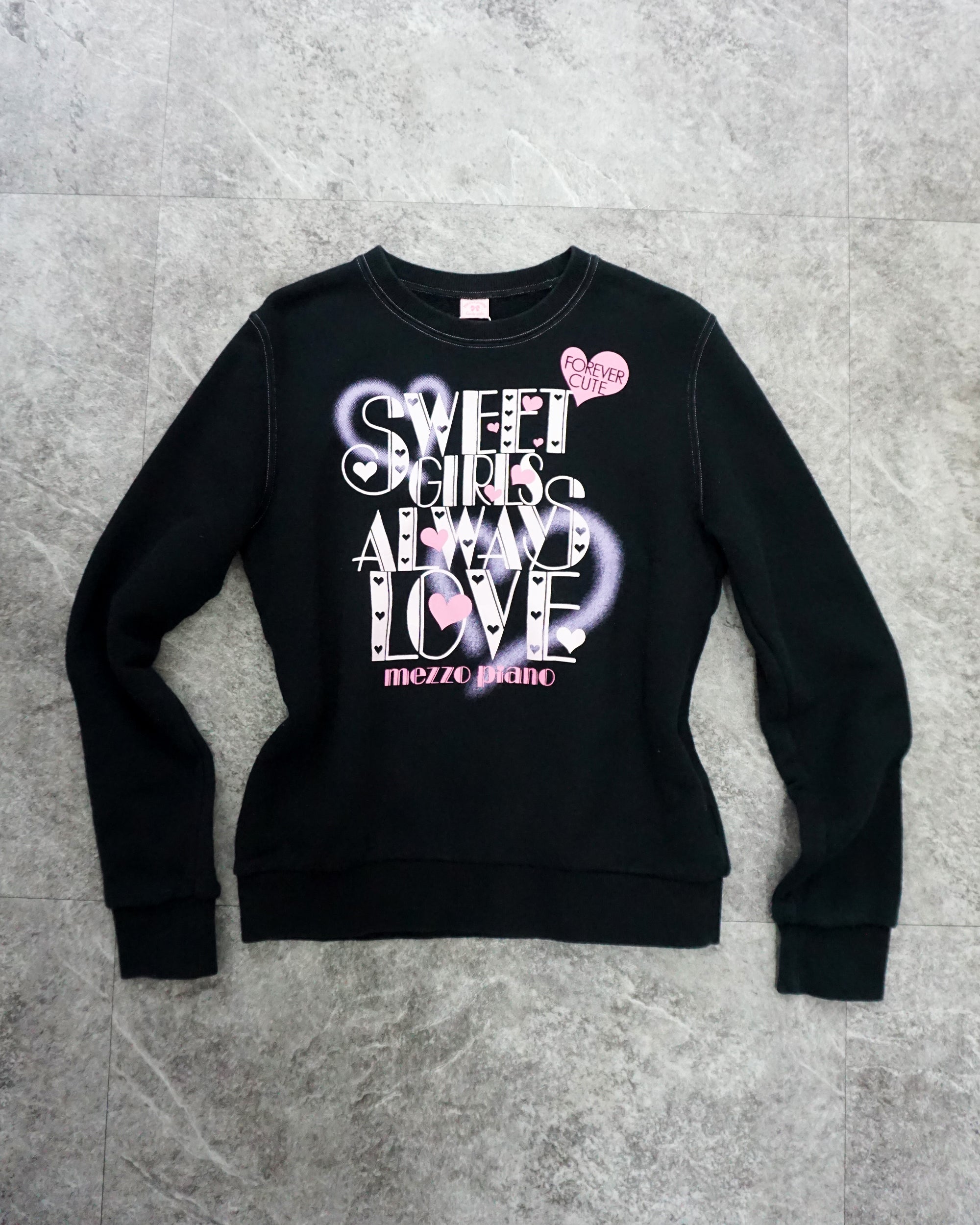 [Vintage] Mezzo Piano Black Sweatshirt