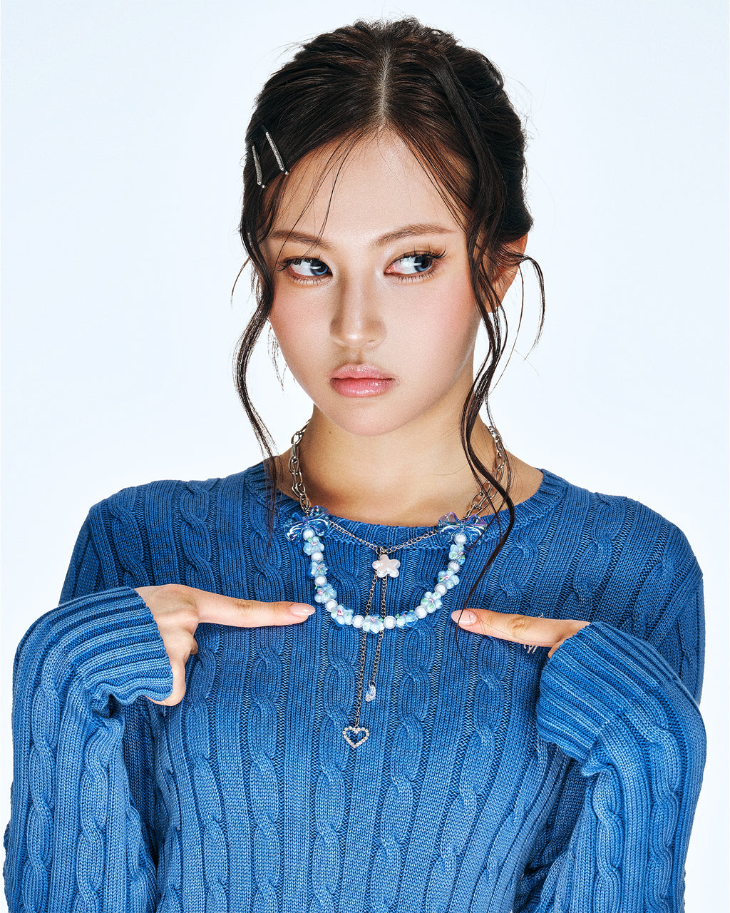 [SukiSuki] Blue Ribbon Necklace