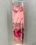 [Vintage] Pink Pattern Long Skirt