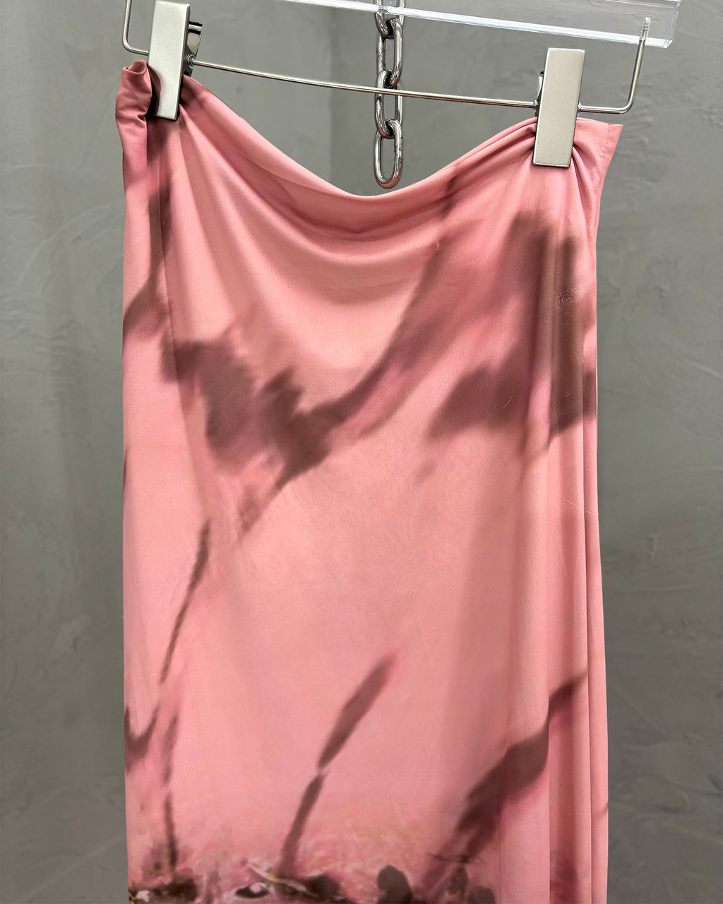 [Vintage] Pink Pattern Long Skirt