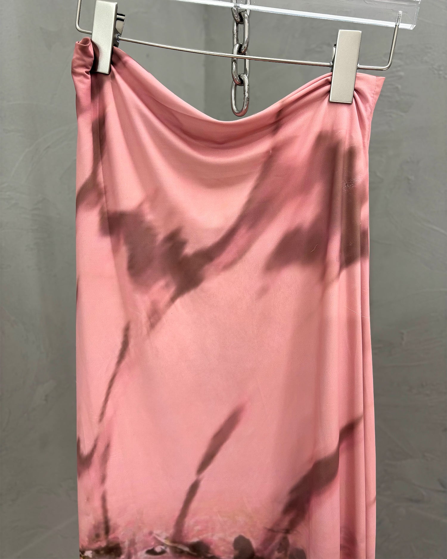 [Vintage] Pink Pattern Long Skirt