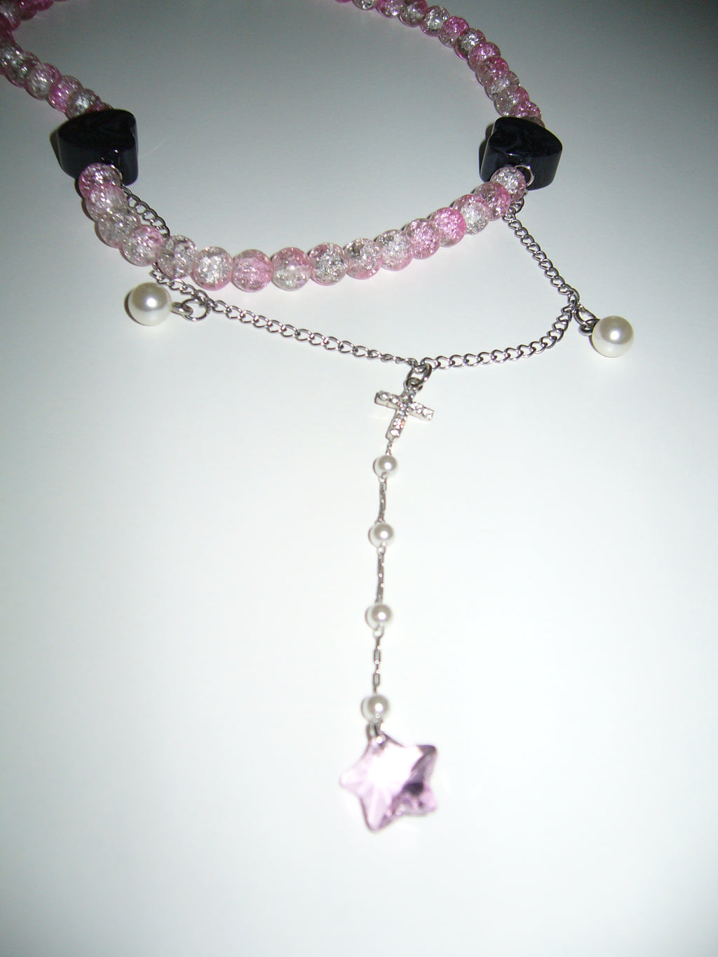 [SukiSuki] Pink Cross Necklace