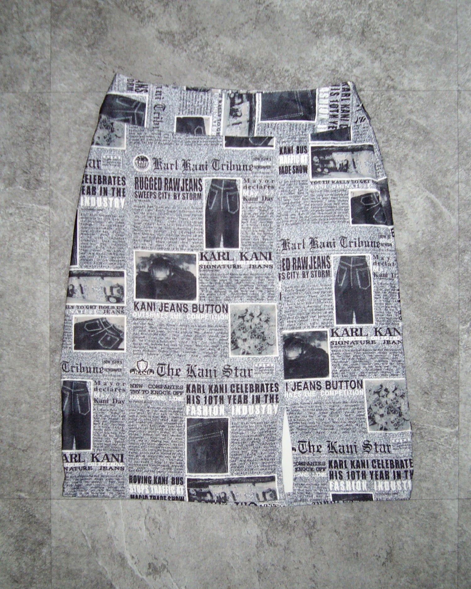 [Vintage] MIYA Newspaper Skirt