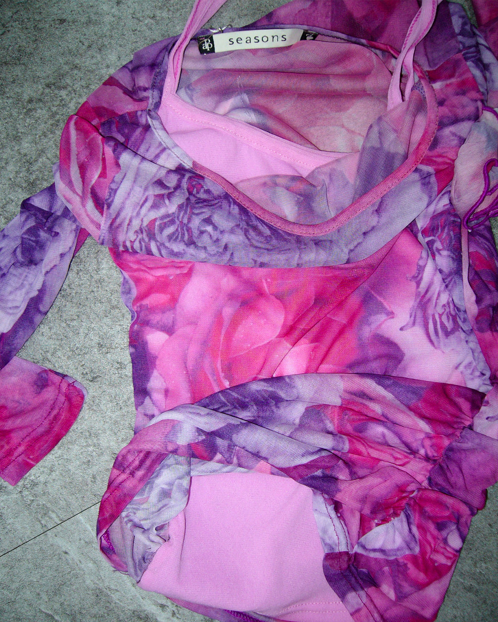 [Vintage] Layered Rose Top
