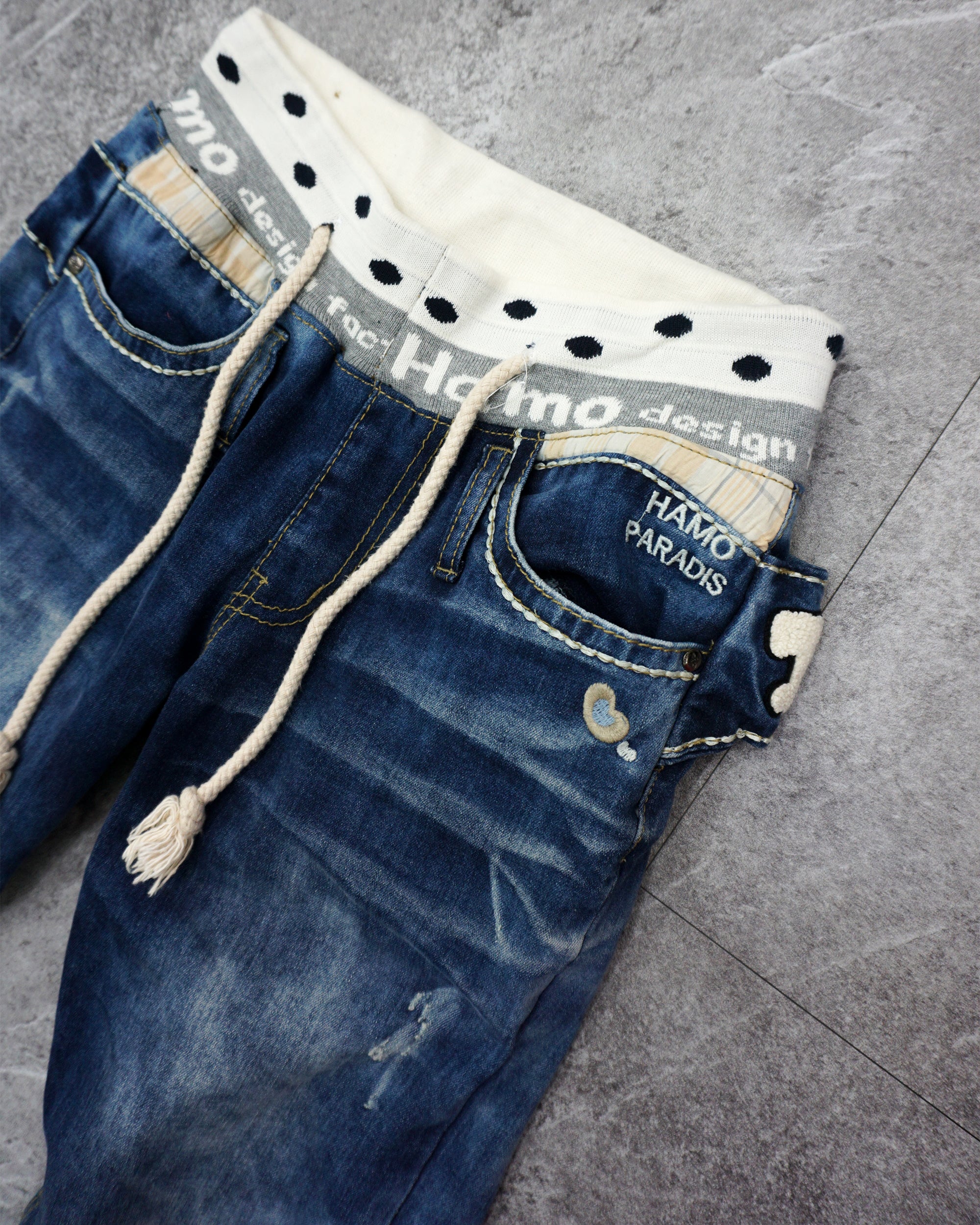 [Vintage] HAMO PARADIS Dot Denim Pants