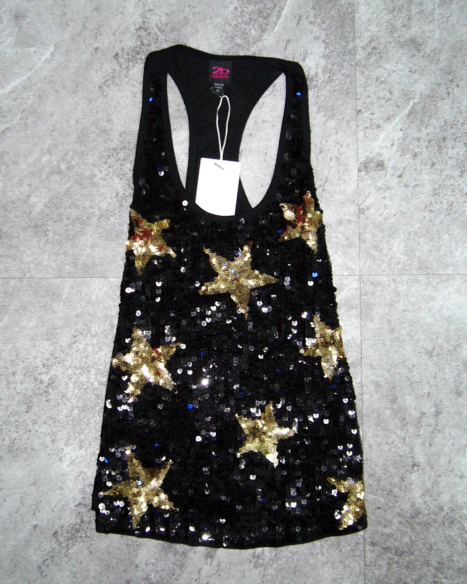 [Vintage] 2B BEBE Black Star Tank Top