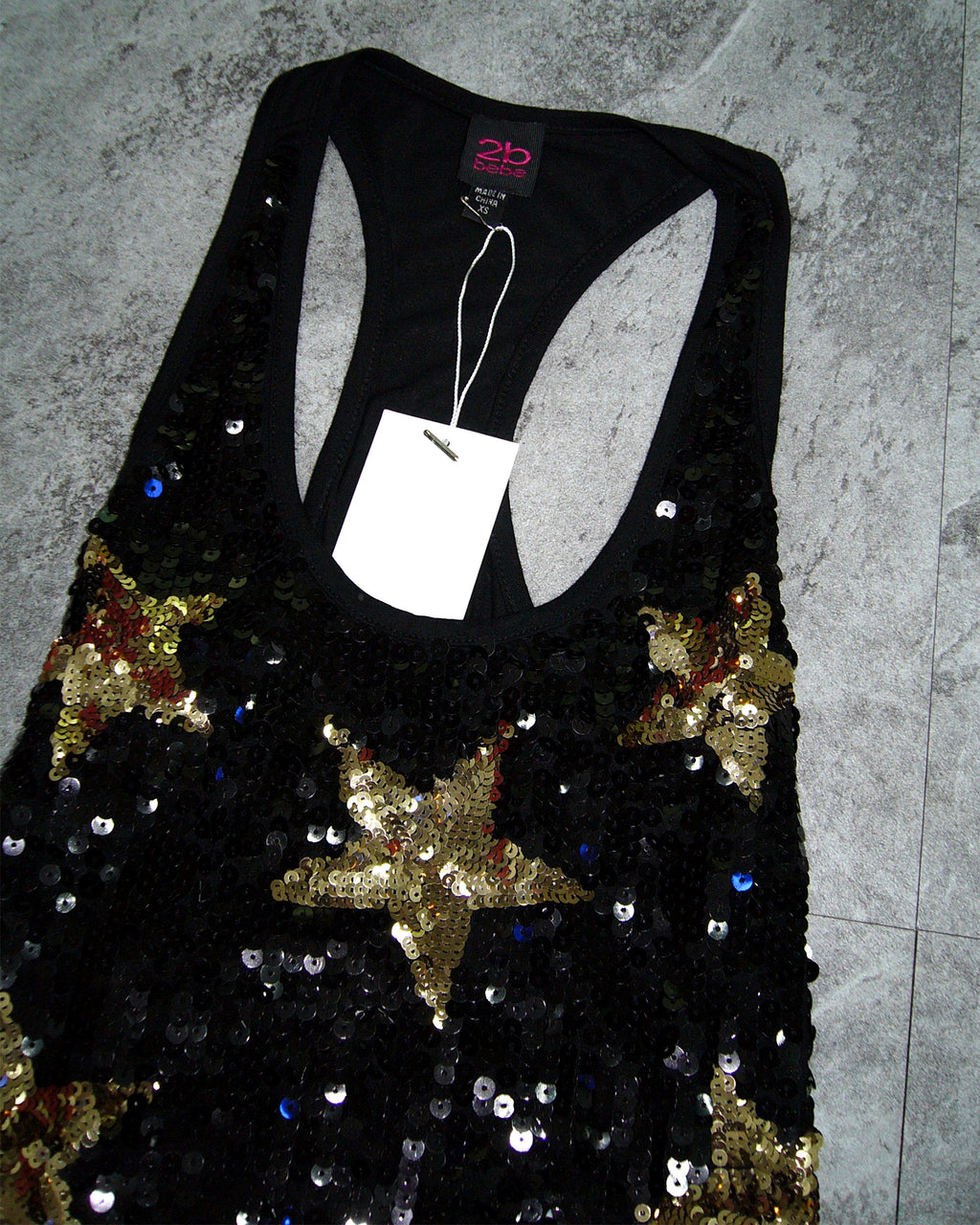 [Vintage] 2B BEBE Black Star Tank Top