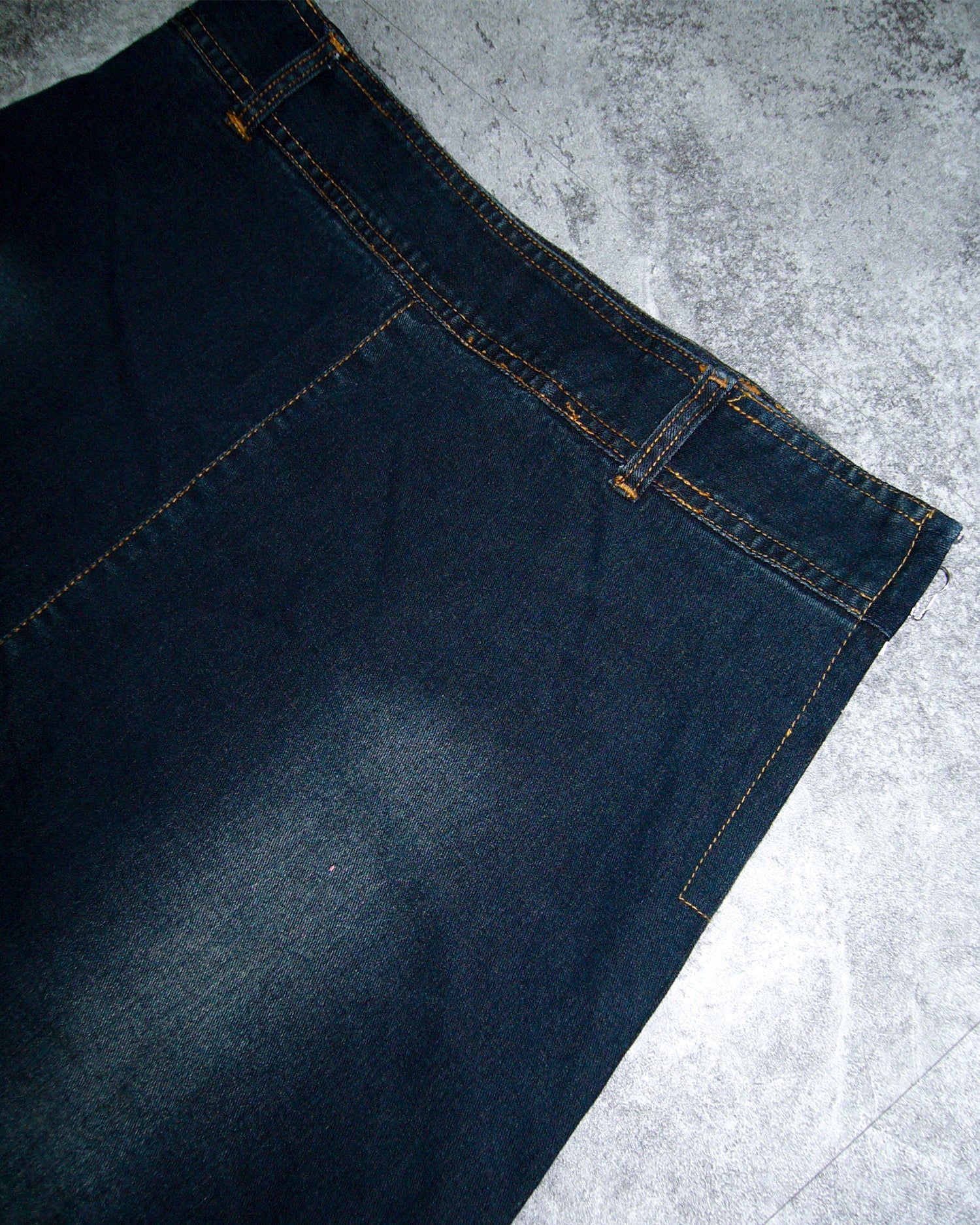 [Vintage] Beads Flower Denim Long Skirt