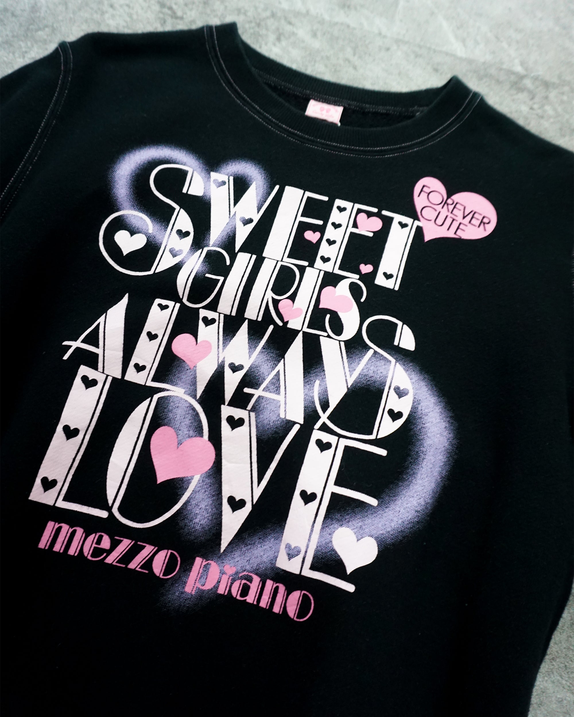 [Vintage] Mezzo Piano Black Sweatshirt