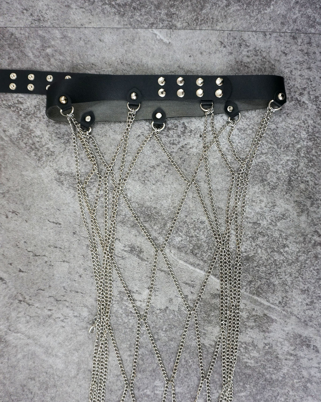 [Vintage] Leather Chain Belt