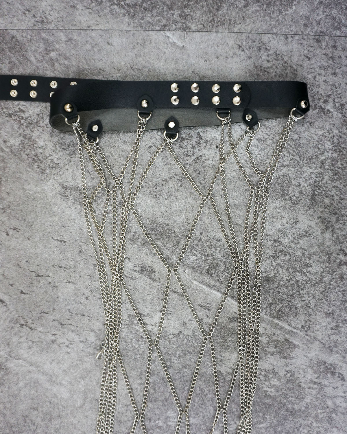 [Vintage] Leather Chain Belt
