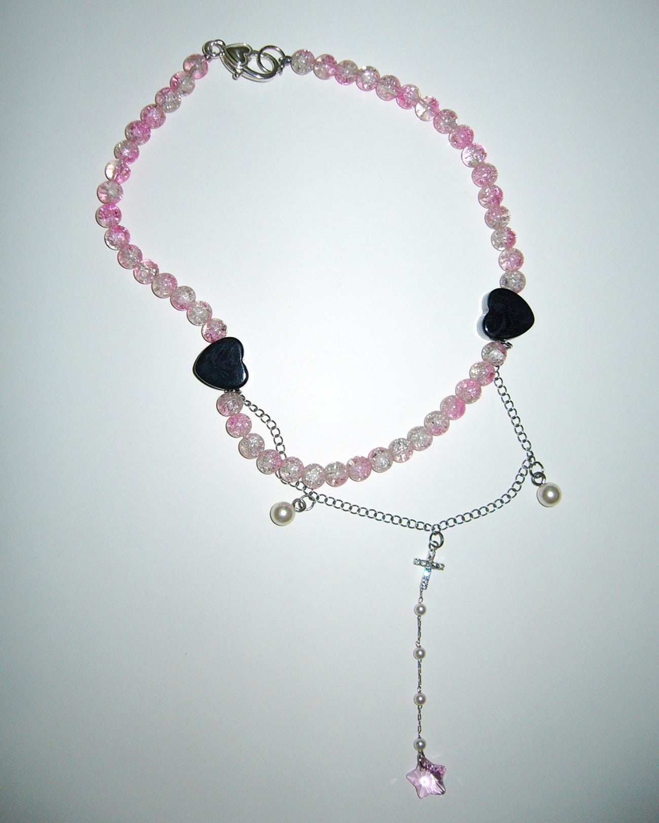 [SukiSuki] Pink Cross Necklace