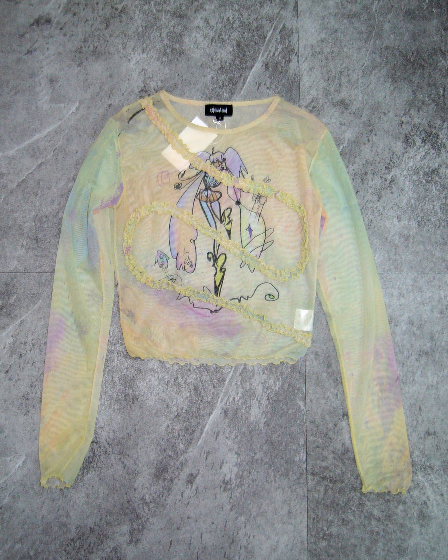 [Vintage] EXPIRED GIRL Girl Skeleton Top