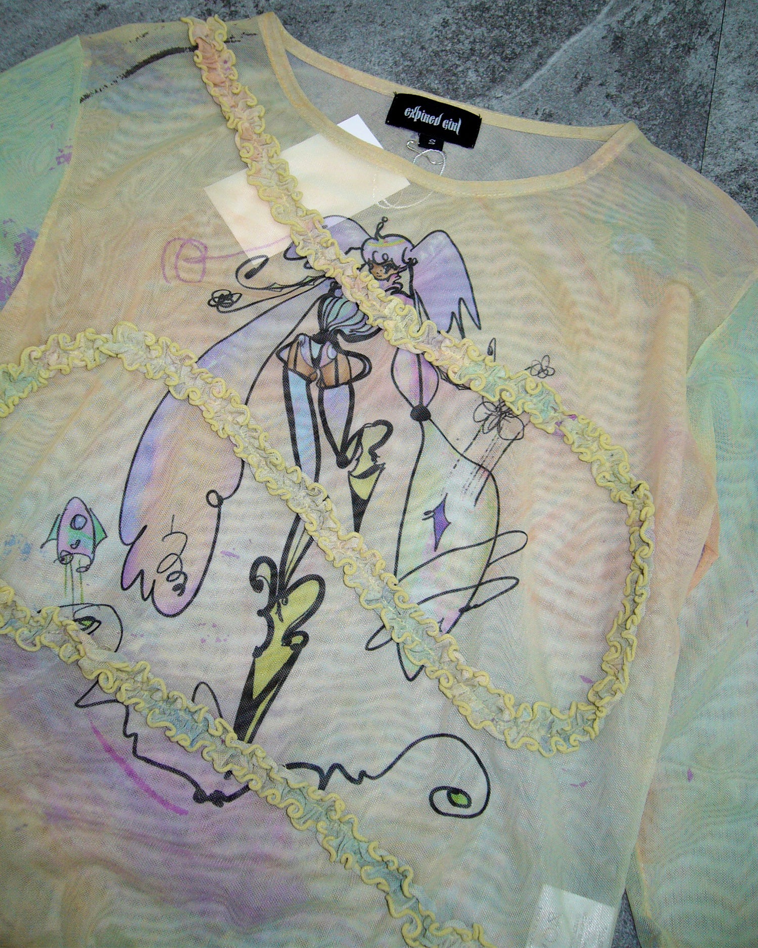 [Vintage] EXPIRED GIRL Girl Skeleton Top