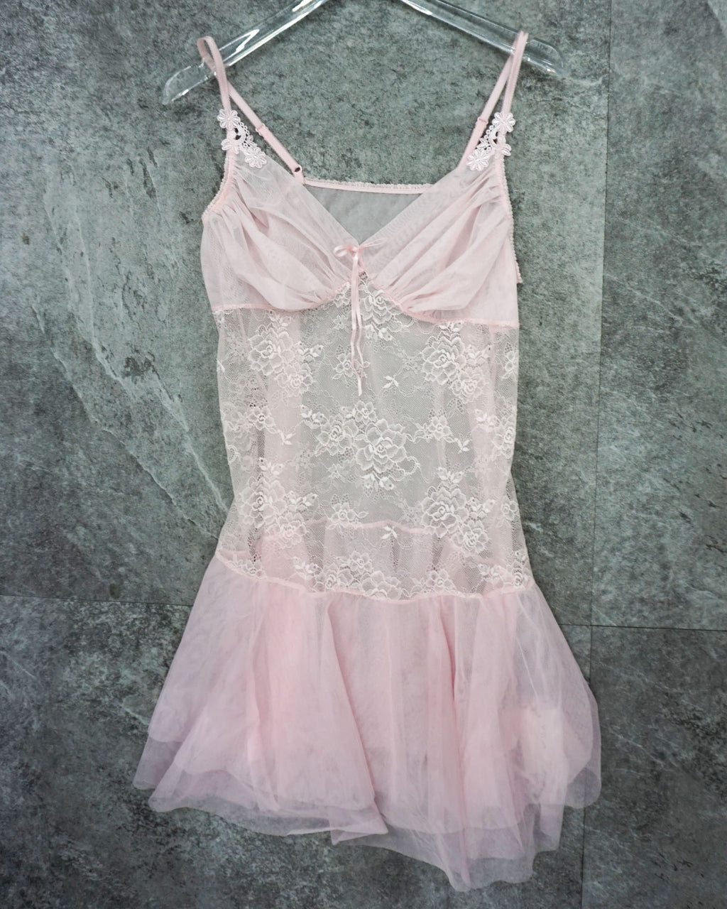 [Vintage] Pink Lace Slip