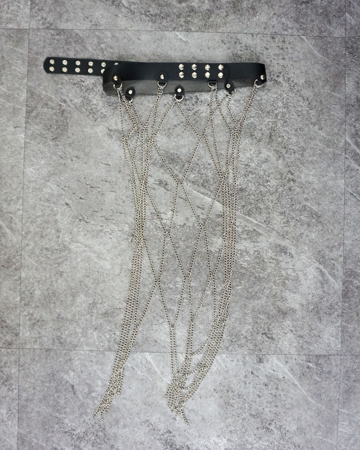 [Vintage] Leather Chain Belt