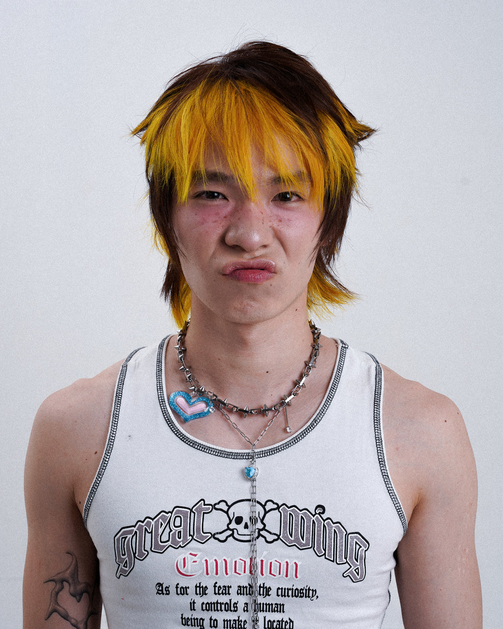 [SukiSuki] Spiky Blue Heart Necklace