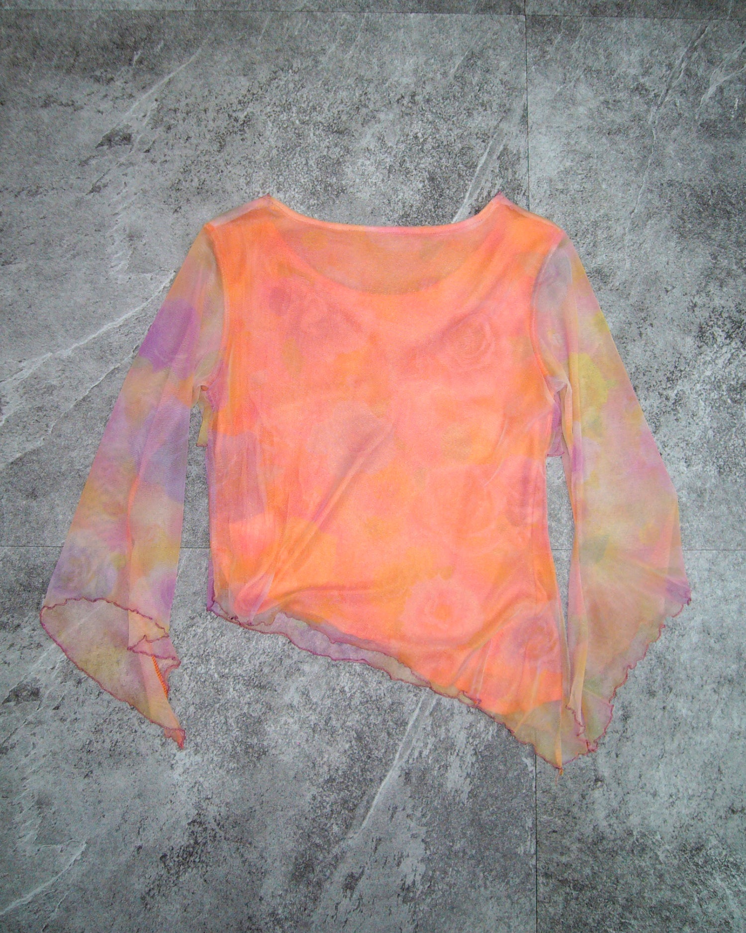 [Vintage] Orange Rose Top