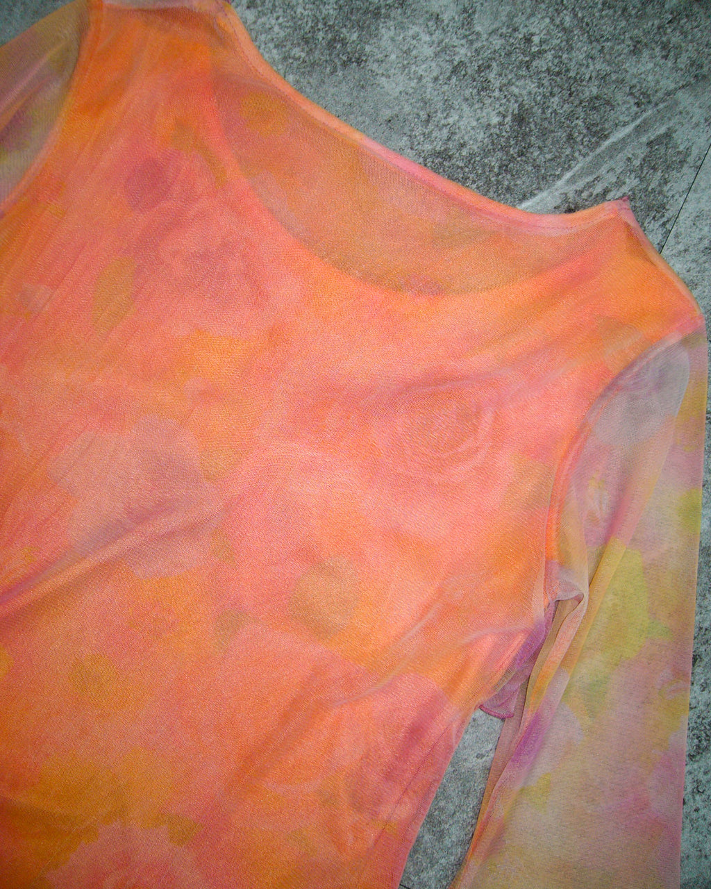 [Vintage] Orange Rose Top