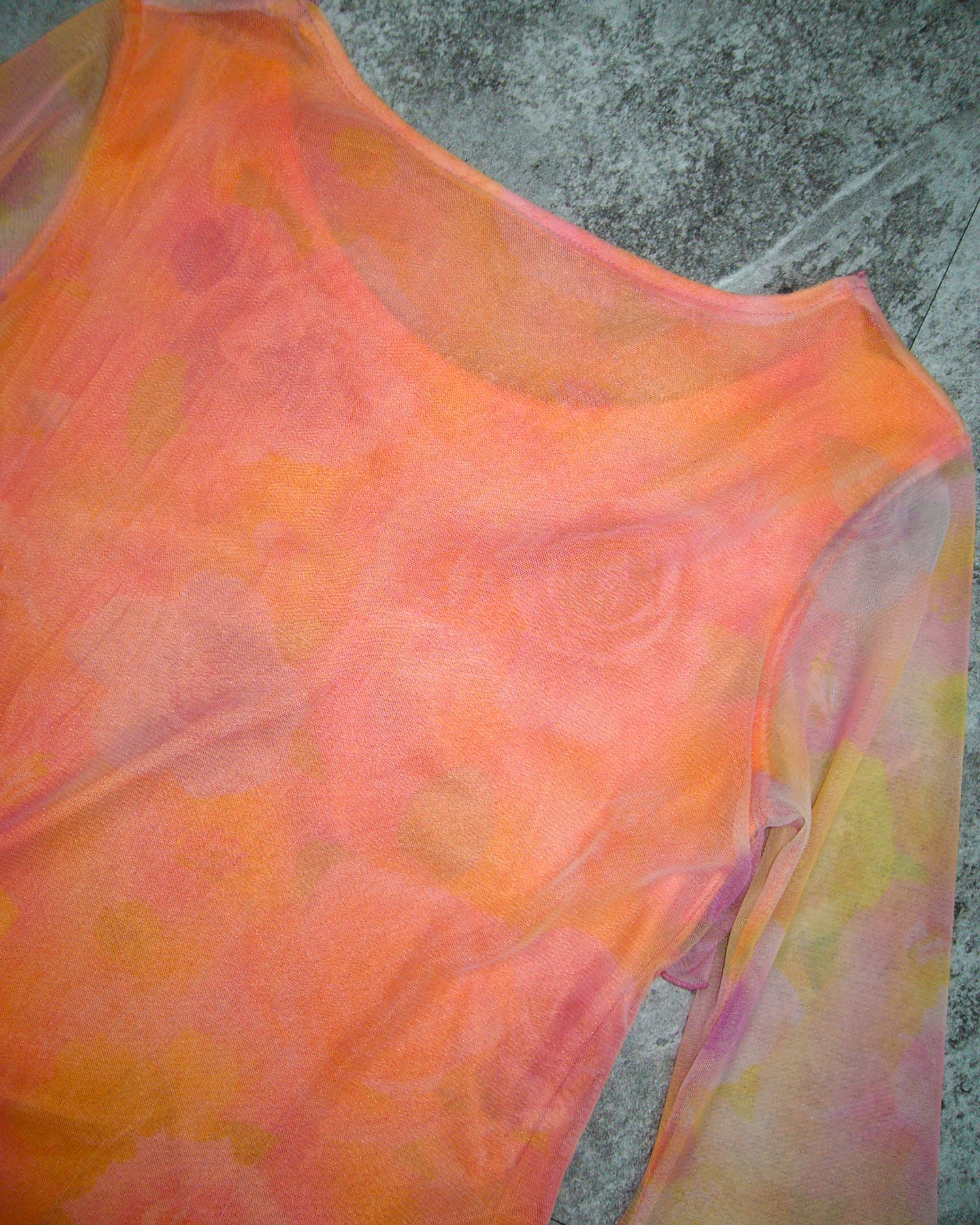 [Vintage] Orange Rose Top