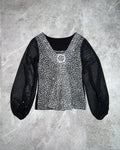 [Vintage] Black Leopard See-Through Top