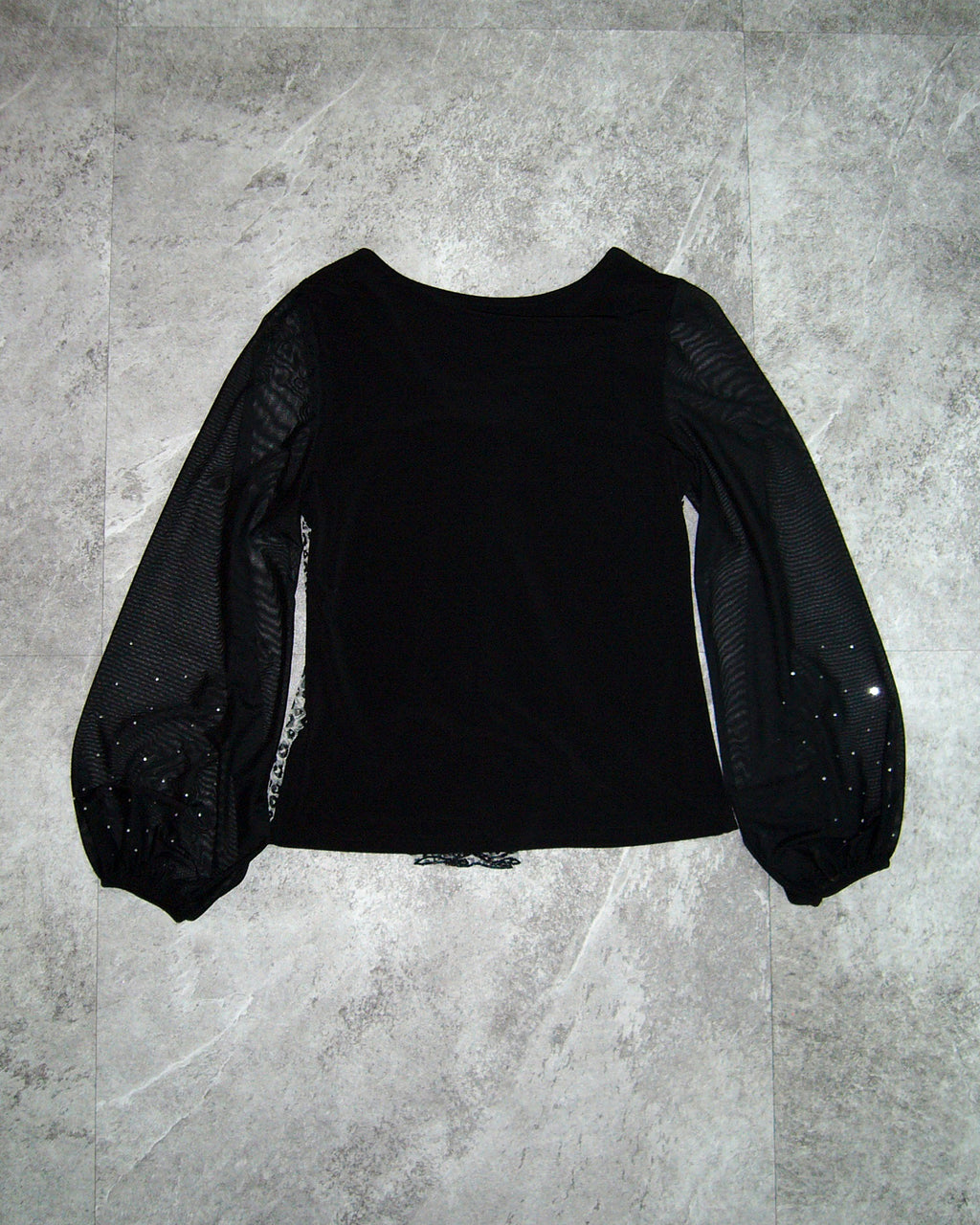 [Vintage] Black Leopard See-Through Top