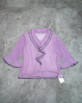 [Vintage] Lavender Shiny See-Through Top