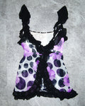 [Vintage] Flower Dots Sleeveless Top