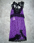 [Vintage] Vivid Purple Leopard Slip Dress