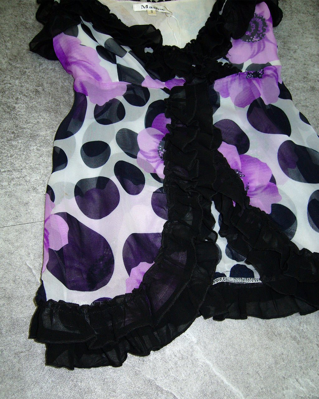 [Vintage] Flower Dots Sleeveless Top