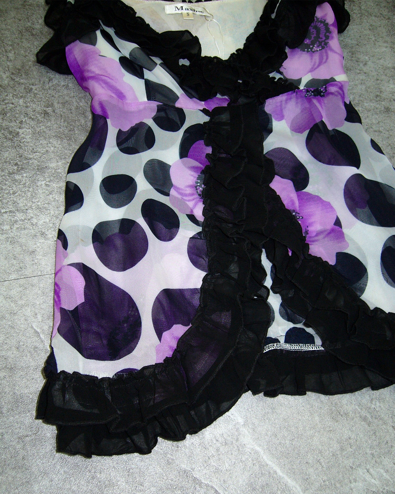 [Vintage] Flower Dots Sleeveless Top