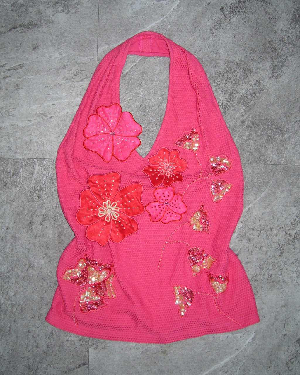 [Vintage] Pink Flower Top