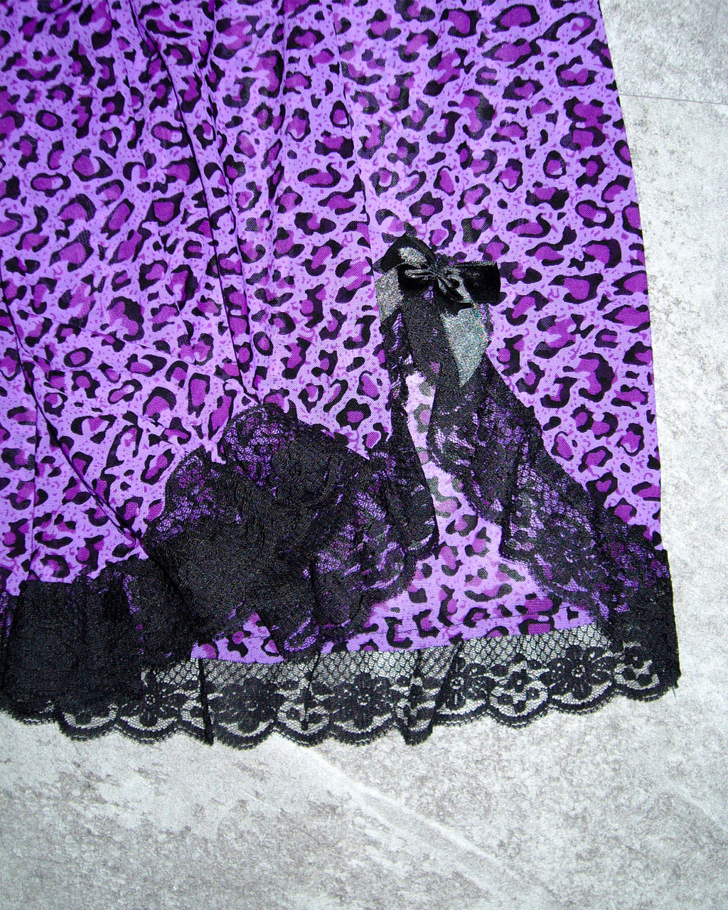 [Vintage] Vivid Purple Leopard Slip Dress