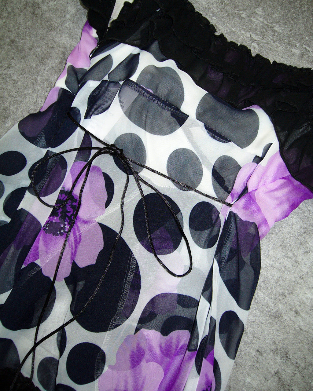 [Vintage] Flower Dots Sleeveless Top