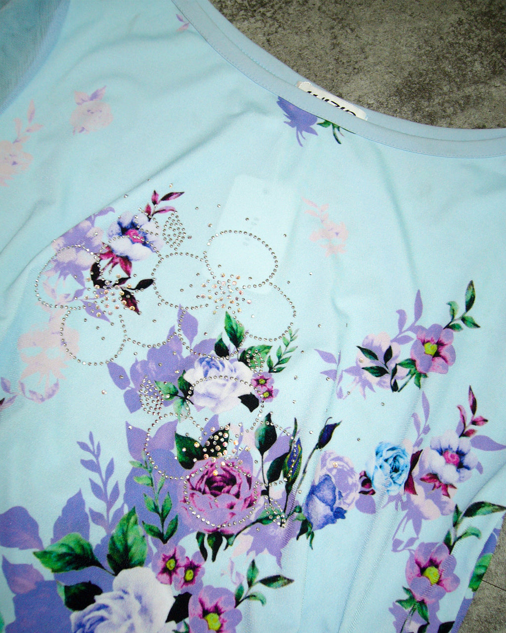 [Vintage] INIZIO Light Blue See-Through Tops