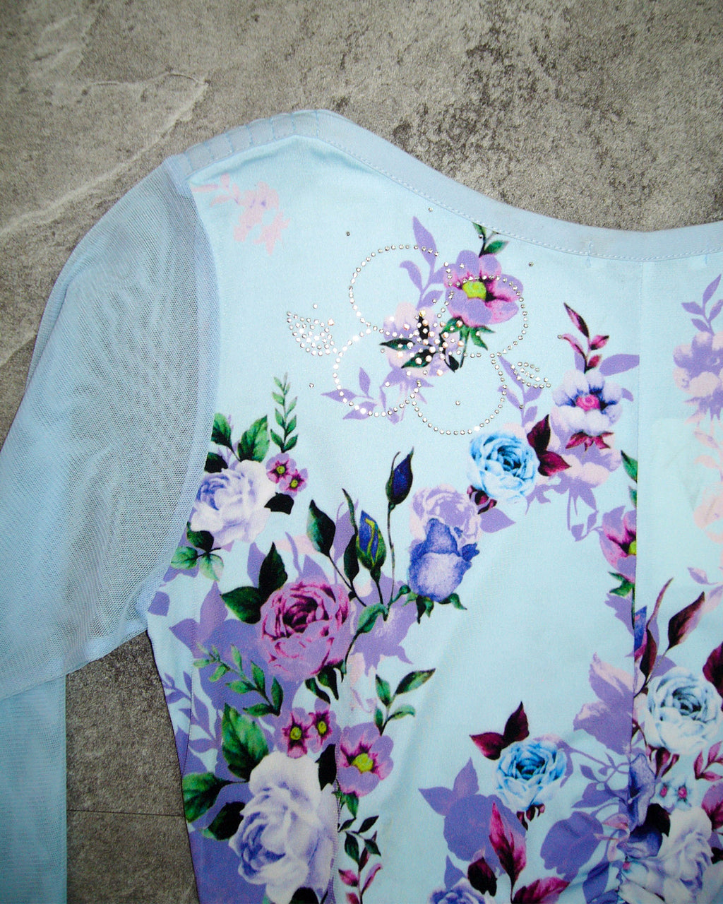 [Vintage] INIZIO Light Blue See-Through Tops