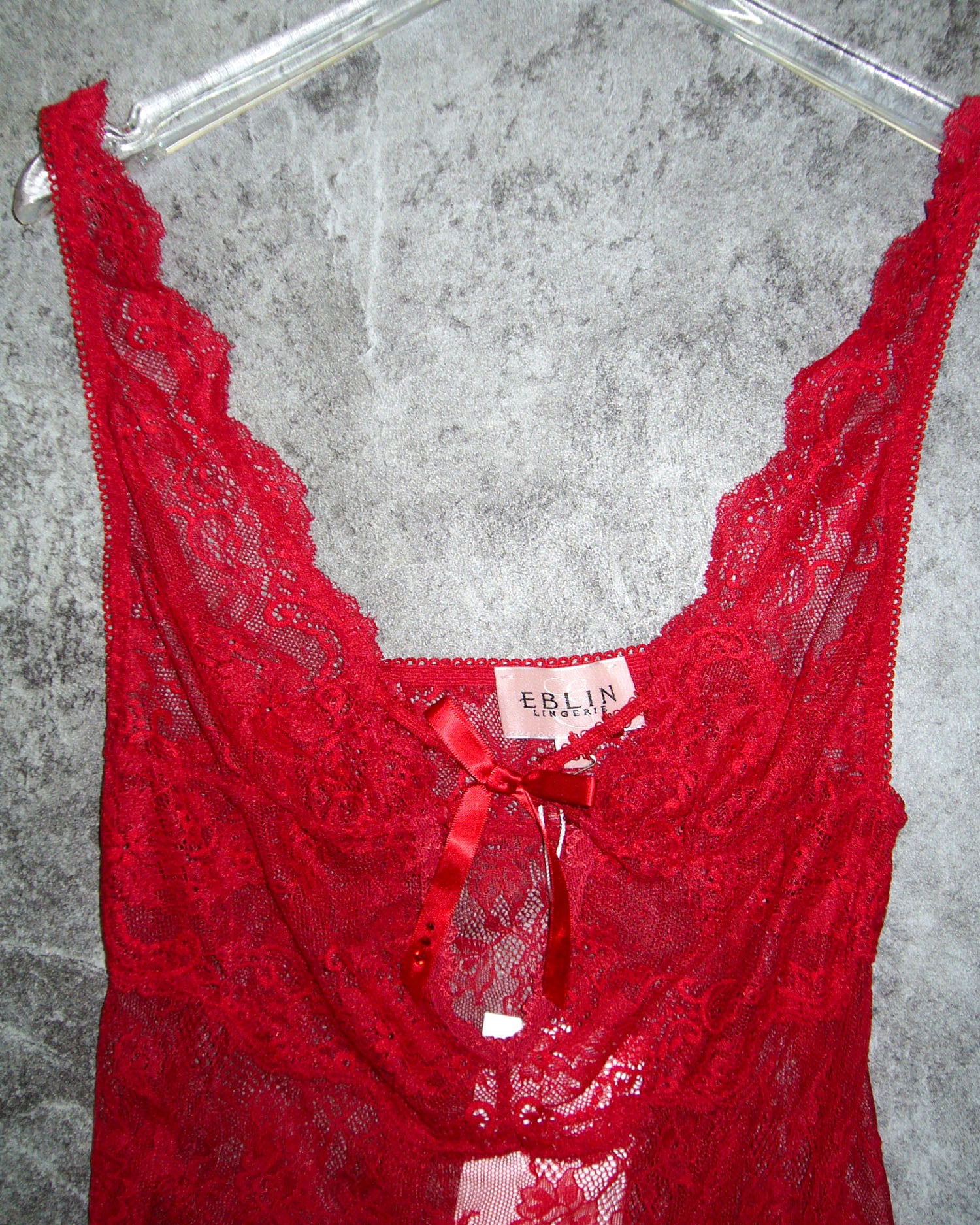 [Vintage] EBLIN Red Lace Slip Dress